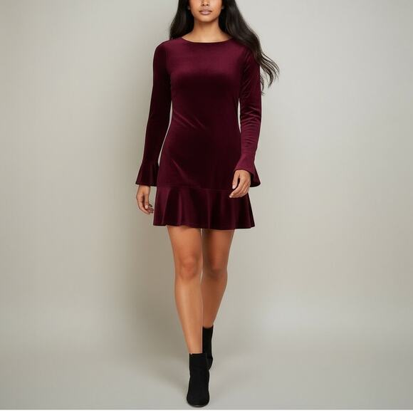 Johnny Wujek collaboration with/for JCPenney Plum Velvet Sheath Dress Small NWT - Picture 1 of 5